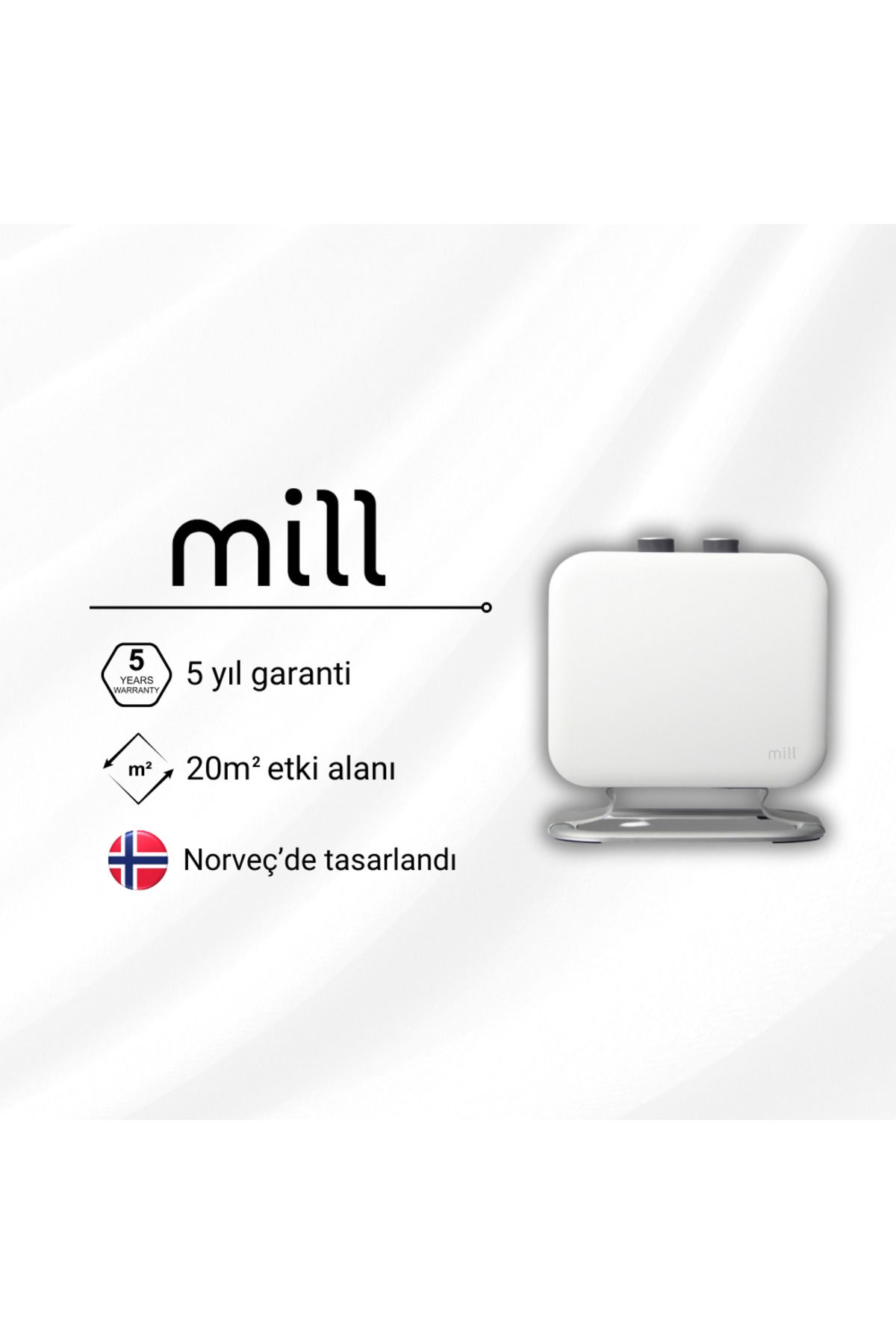 Mill Compact Ptc Isıtıcı Fan 1800w - Beyaz