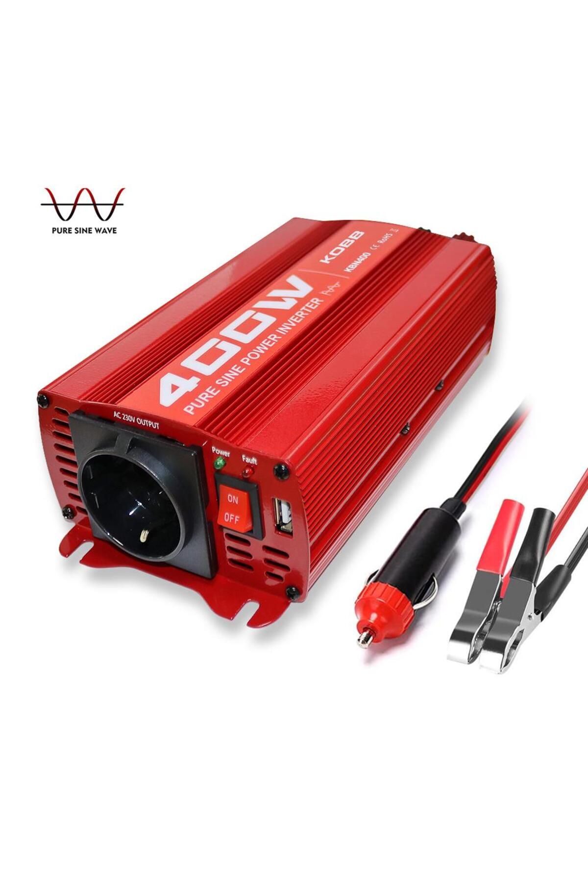 KOBB KBN400 12V/220V 400Watt Tam Sinüs Dönüştürücü İnvertör