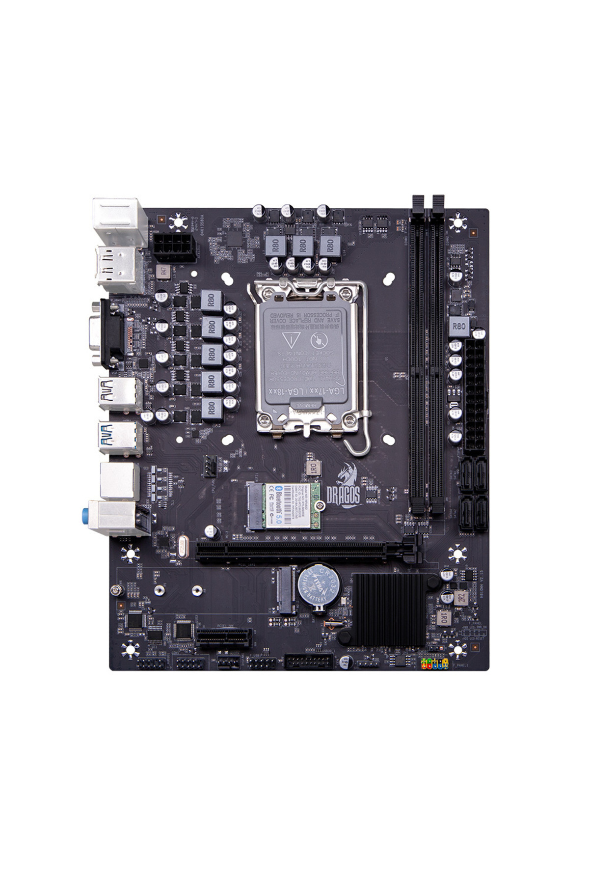 DRAGOS-Pro H610M-E M.2 Sata Wi-Fi+Bt Ddr4 3200Mhz USB 3.2 HDMI Dp Vga Audio G.Lan 1700P Motherboard 2