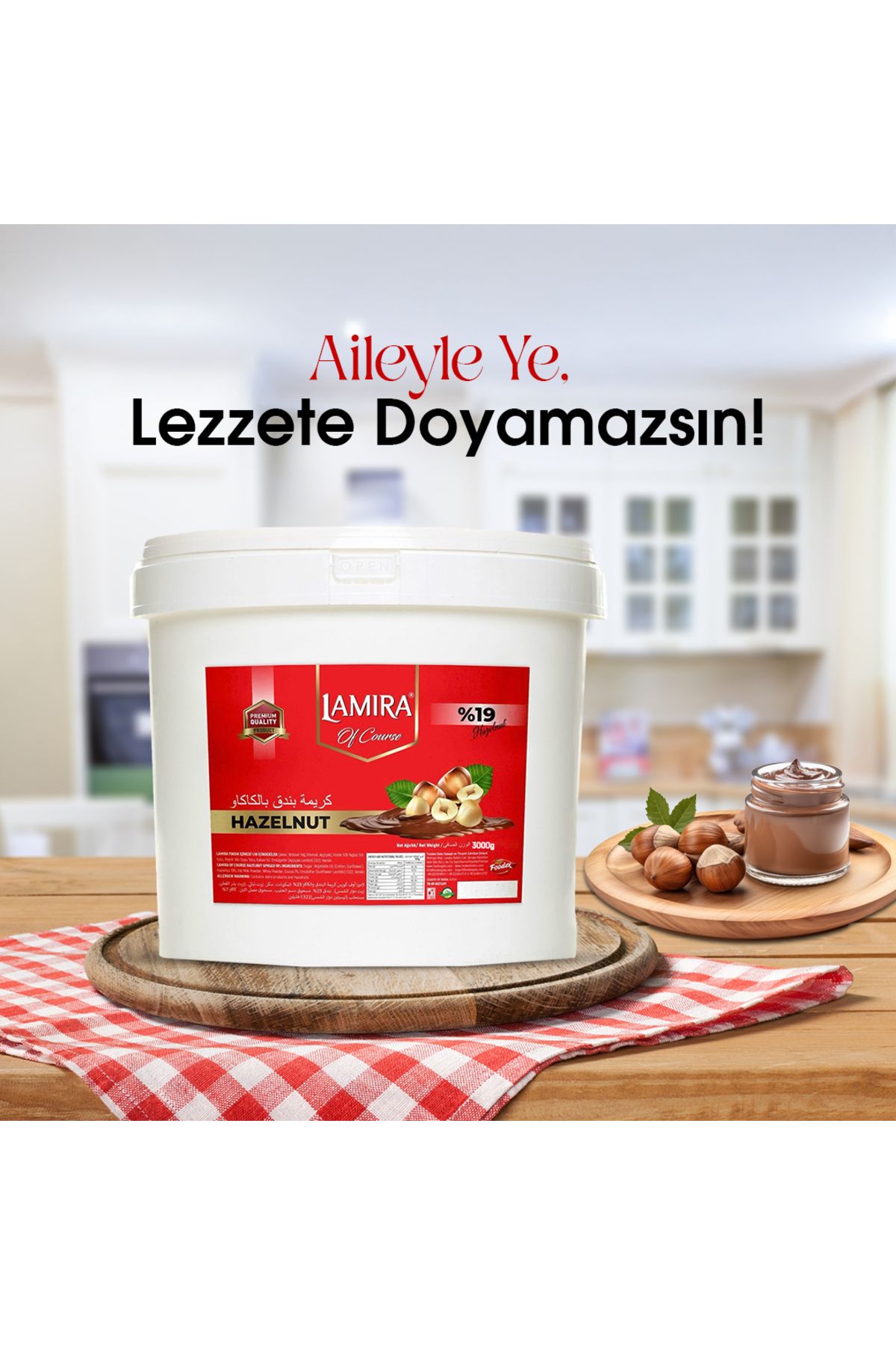 LAMİRA-Lamira Cocoa Hazelnut Paste 3kg 2