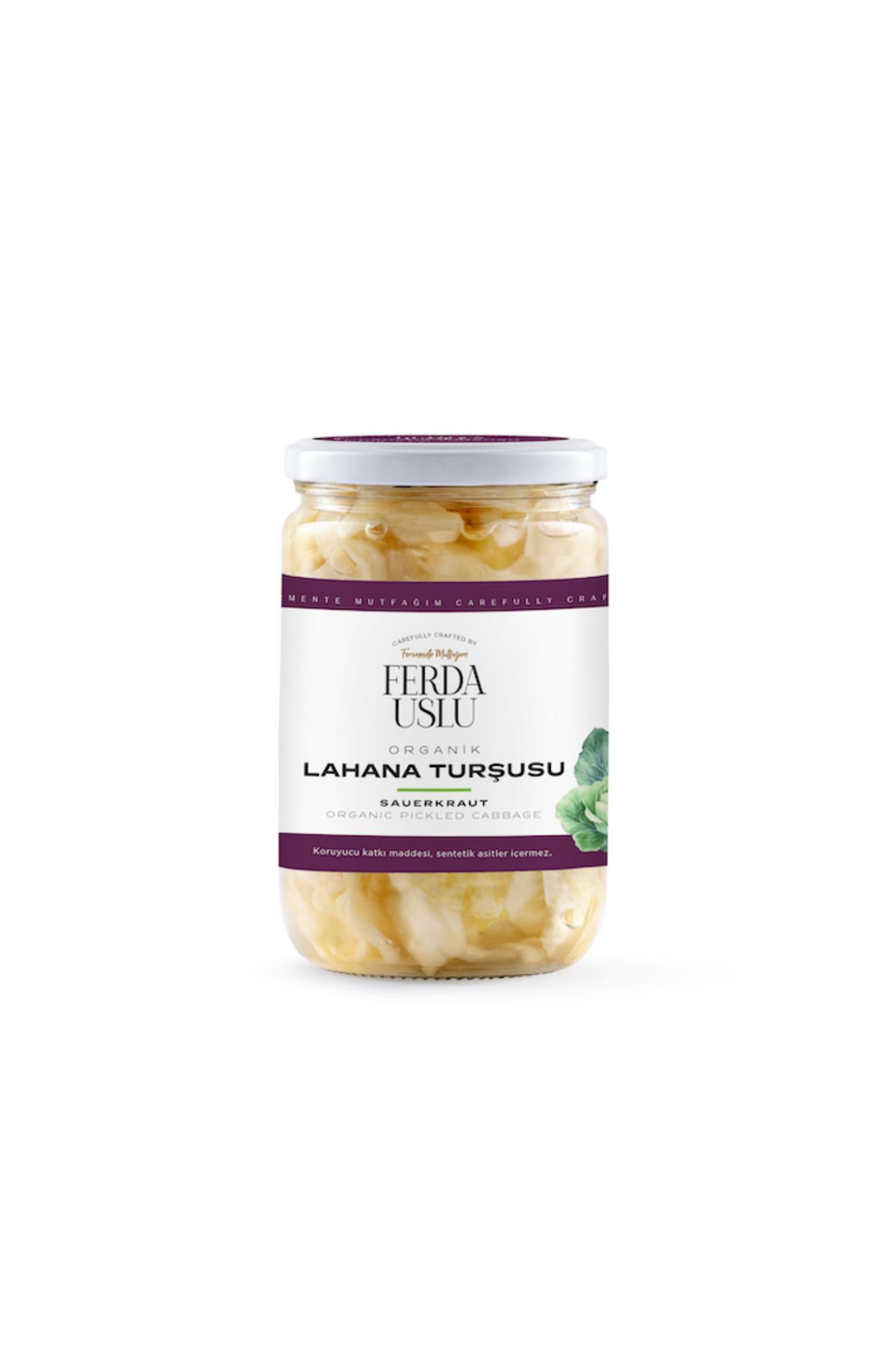 Fermente Mutfağım Organik Probiyotik Lahana Turşusu 600 G