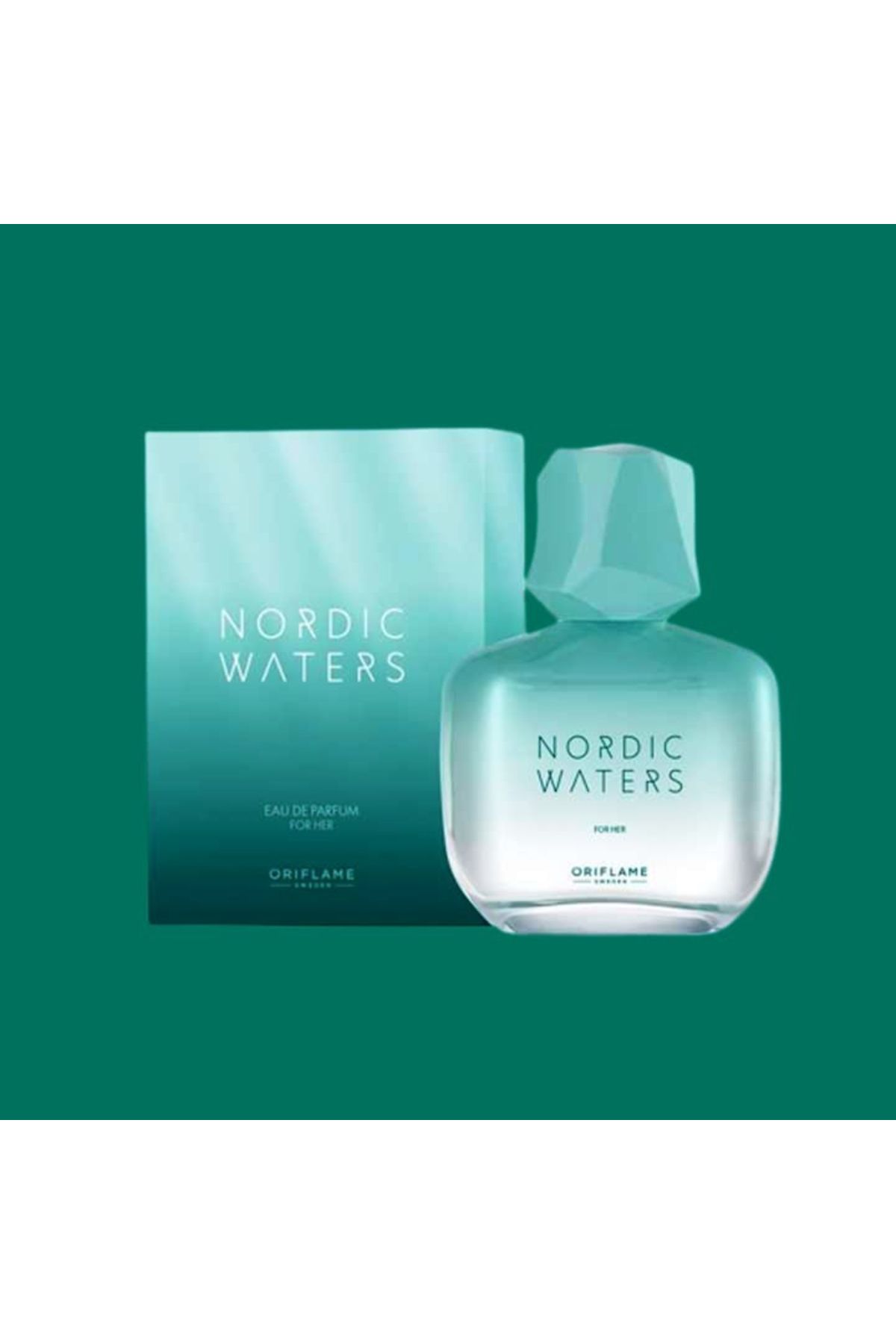 Oriflame-Complete set for Her, Nordic Waters Eau de Parfum 50 ml, Dactylion badge with motivational message 6