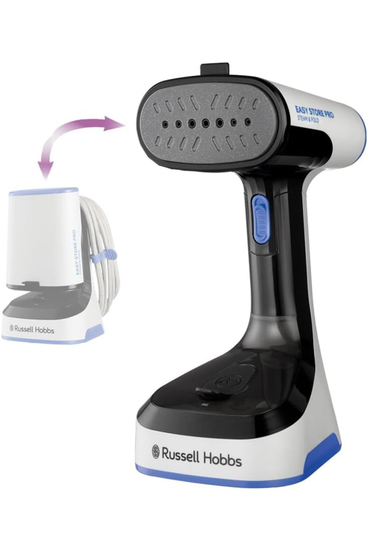 RUSSELL HOBBS Steam & Fold Buharlı Düzleştirici 1500W, Hızlı Isınma, Katlanabilir, 3m Kablo