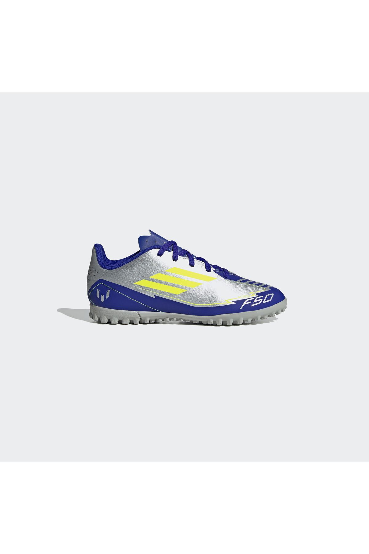 کفش فوتبال طوسی بچه گانه F50 Club Tf J Messi adidas