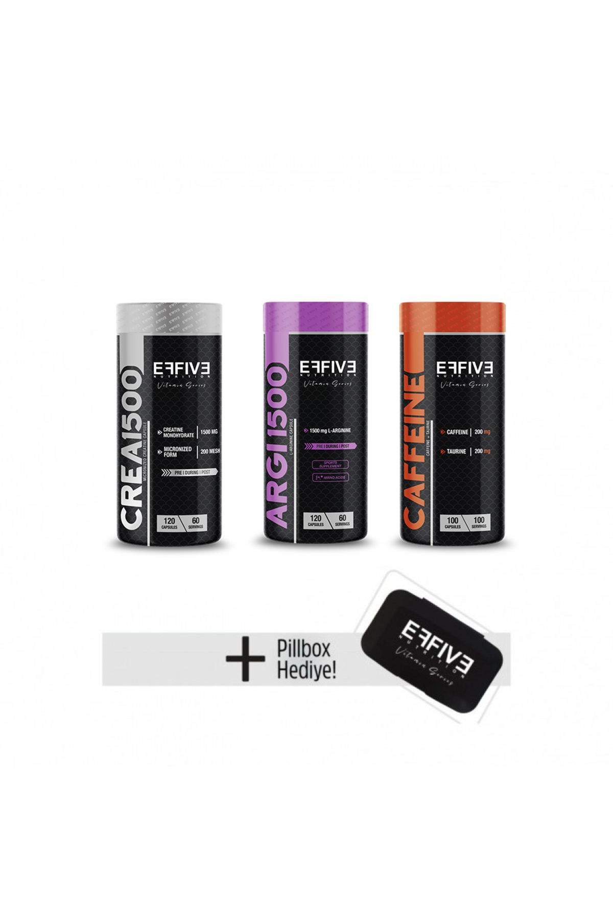 Effive Nutrition ARGI1500 + CAFFEİNE + CREA1500