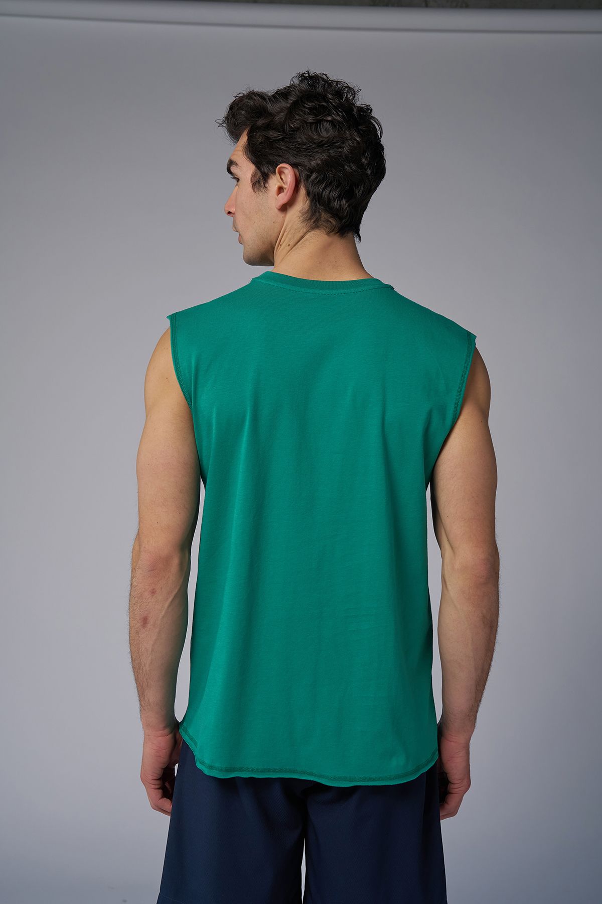 bilcee-Men's Green Training Cotton Undershirt 3921 3