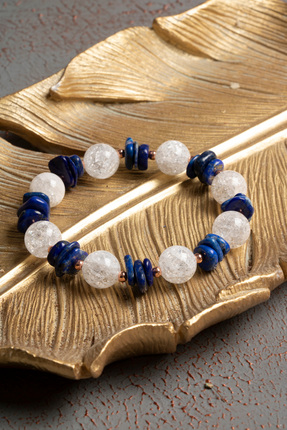 ÇAKRA DOĞAL TAŞ Sertifikalı Doğal Necef, Lapis Lazuli ve Hematit Taşı Bileklik