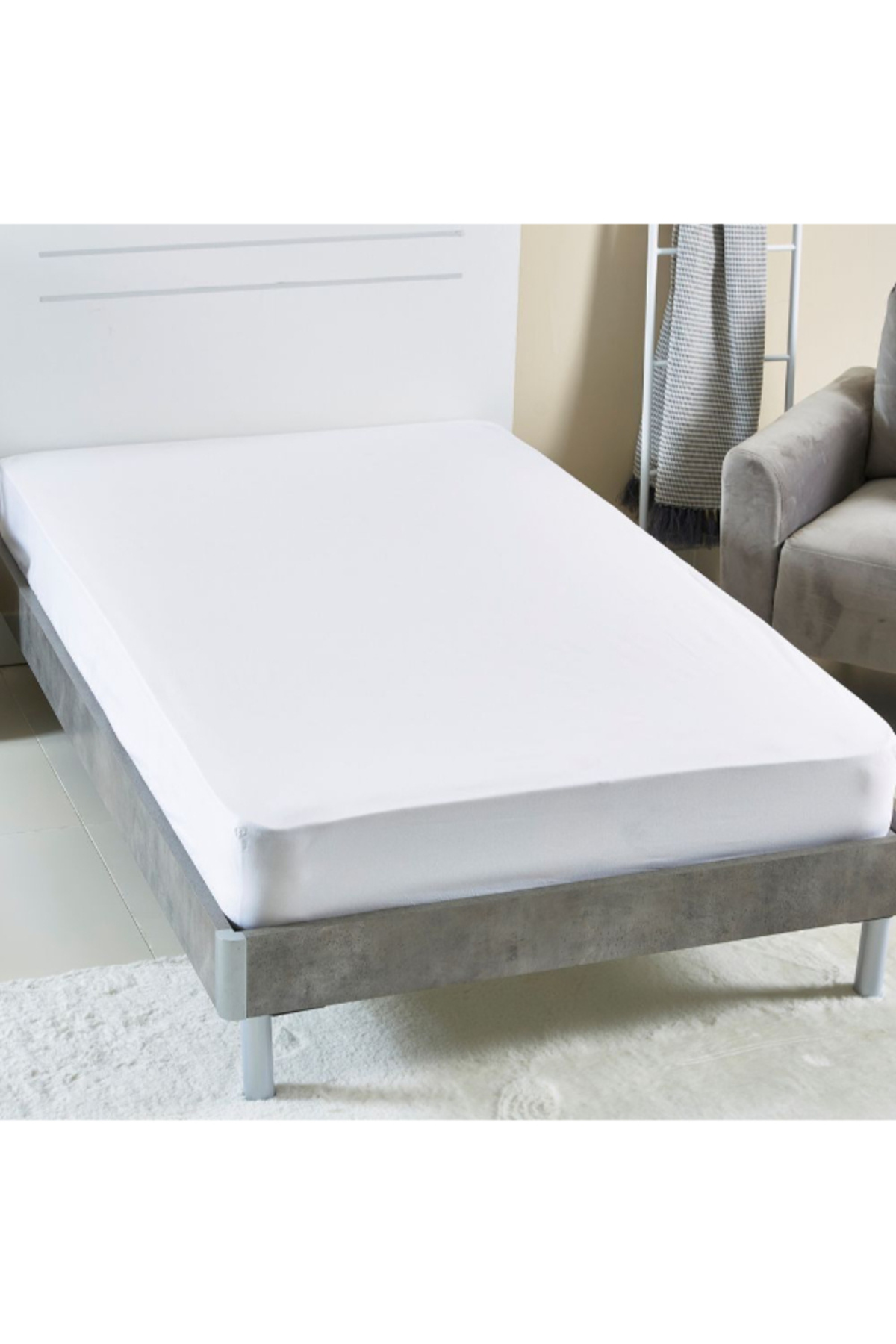 Home Box-ملاءة سرير مزدوجة من Ballina مصنوعة من القطن الصلب - 120x200+33 سم 1
