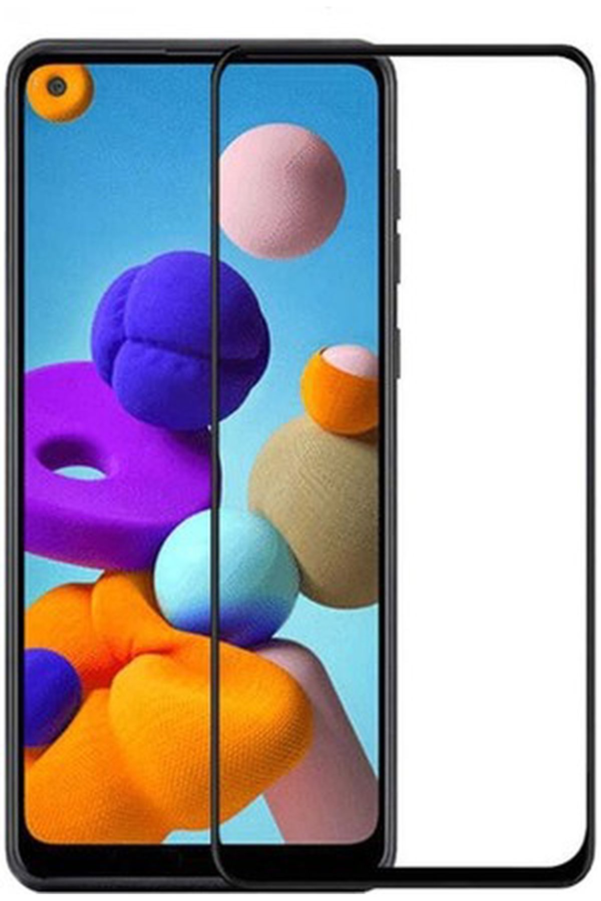 Karışık Oppo Reno 5 Lite Uyumlu Ekranı Tam Kaplayan Cam Ekran Koruyucu