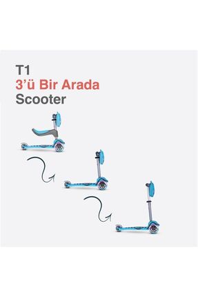 SmarTrike T1 3’ü 1 Arada Oturaklı ve Çantalı Çocuk Scooterı (15 Ay - 5 Yaş) -...