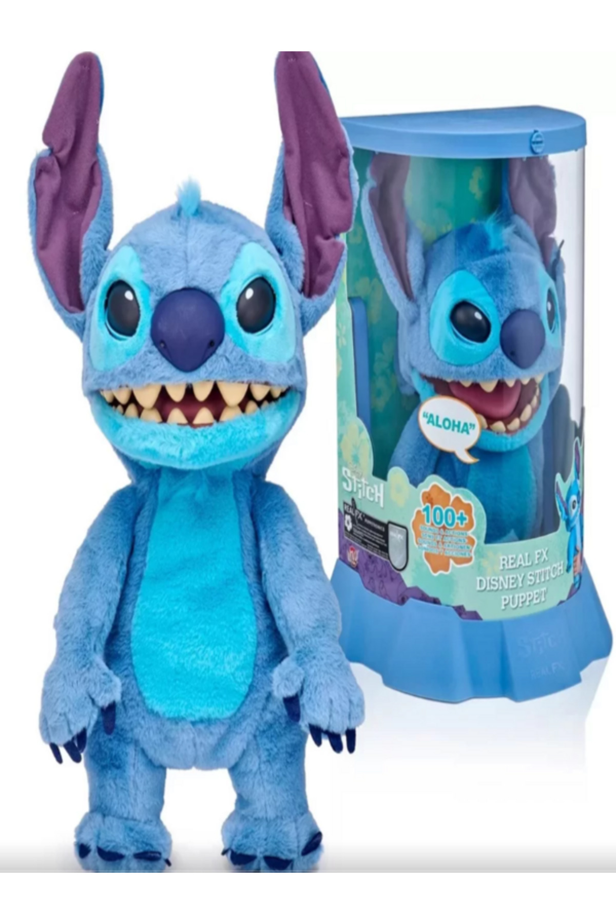 عروسک ۴۶ سانتی‌متری الکترونیکی متحرک آبی واقع‌گرایانه