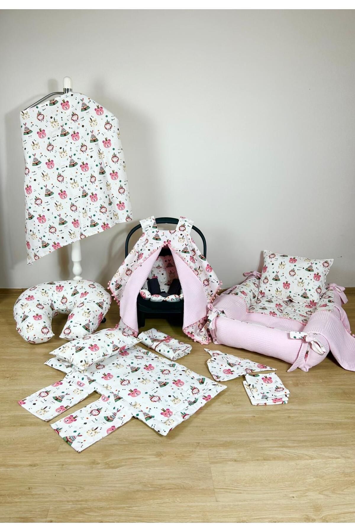 Aras Collection Bebe Muslin 14 Parçalık Bebek Seti – Doğal, Yumuşak ve Konforlu!