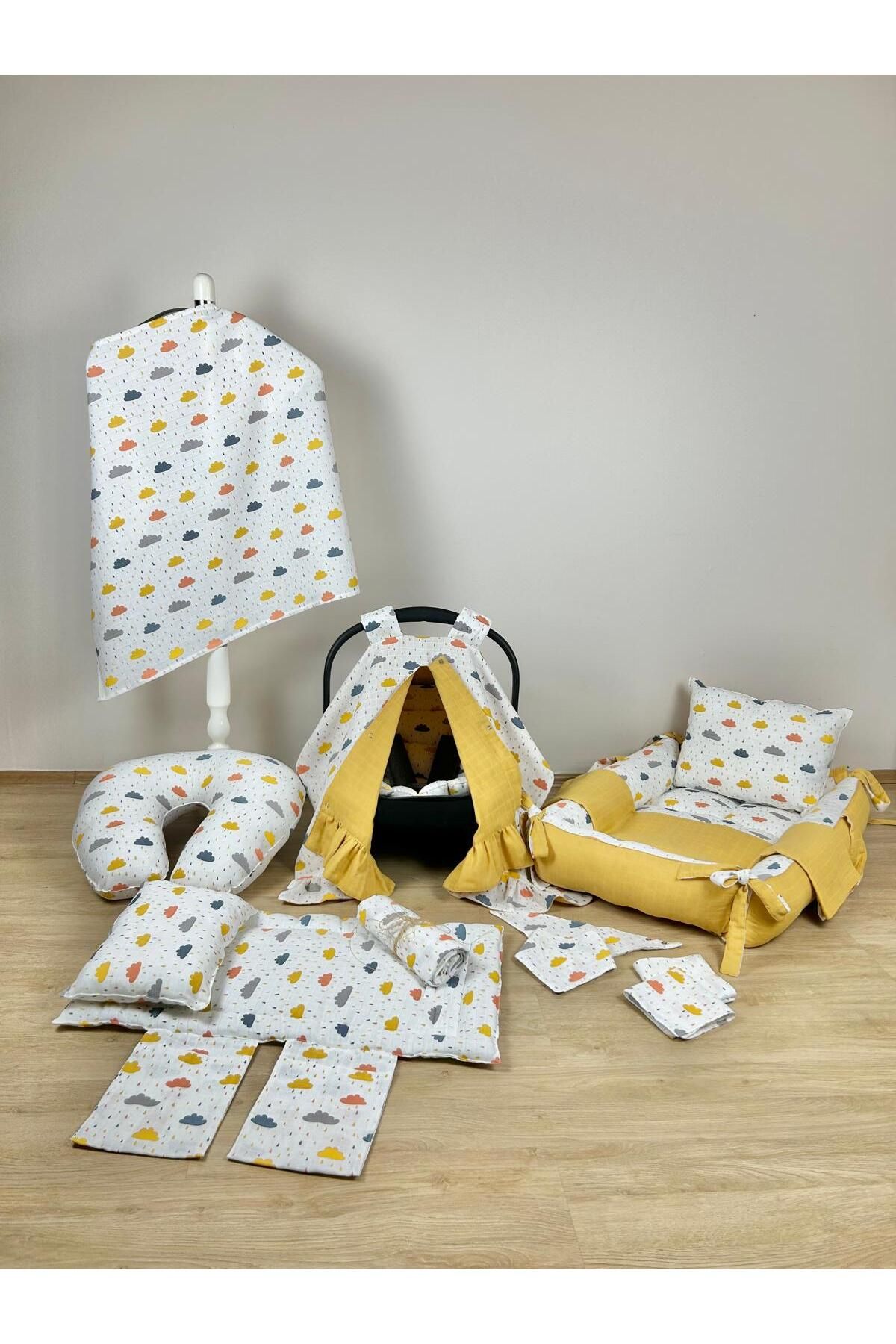 Aras Collection Bebe Muslin 14 Parçalık Bebek Seti – Doğal, Yumuşak ve Konforlu!