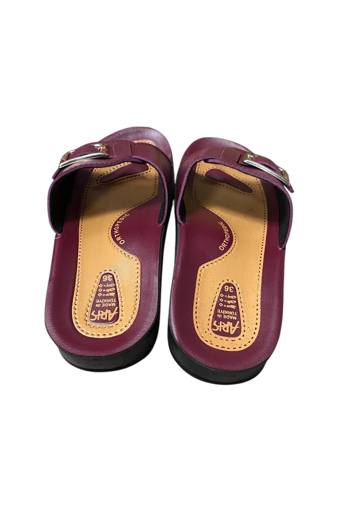 güven kundura-Women's Flat Sole Single Buckle Slippers 3