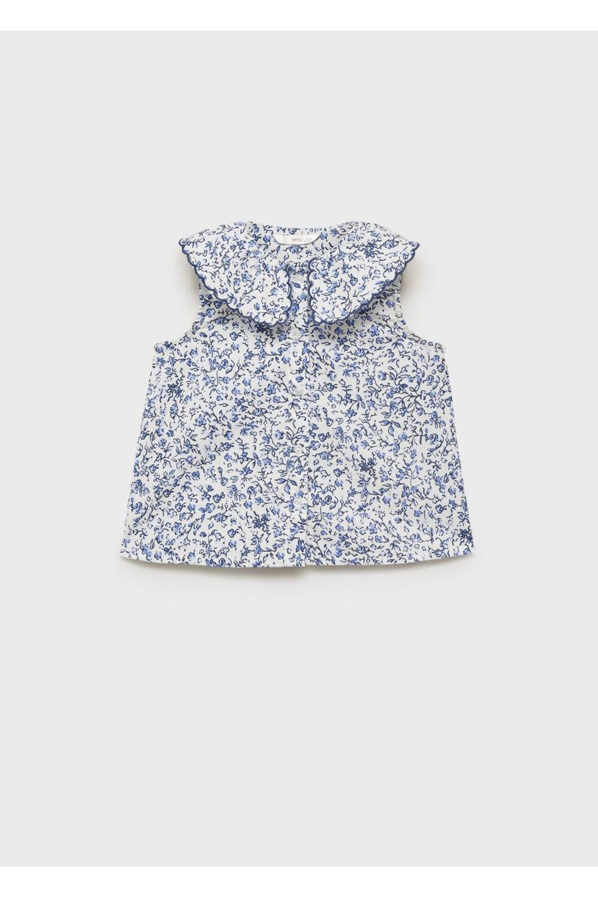 بلوز یقه بچهگانه طرحدار  بلوز یقه بچهگانه طرحدار