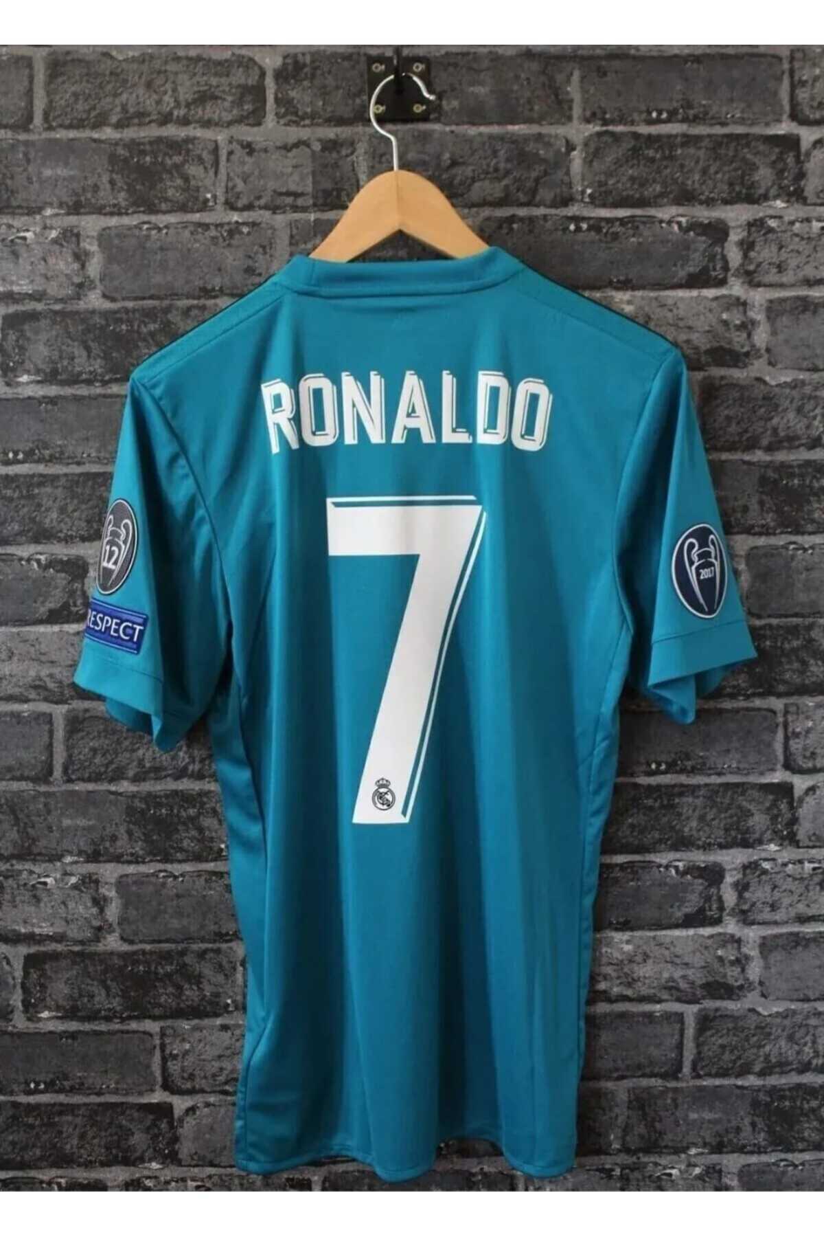Legent Lady-C.Ronaldo Turquoise Short Sleeve Retro Jersey 2