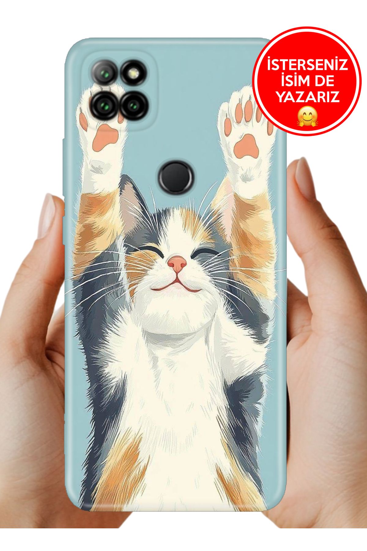 Cekuonline Casper Via E30 Kılıf Desenli Baskılı Kamera Korumalı Silikon Eller Yukarı