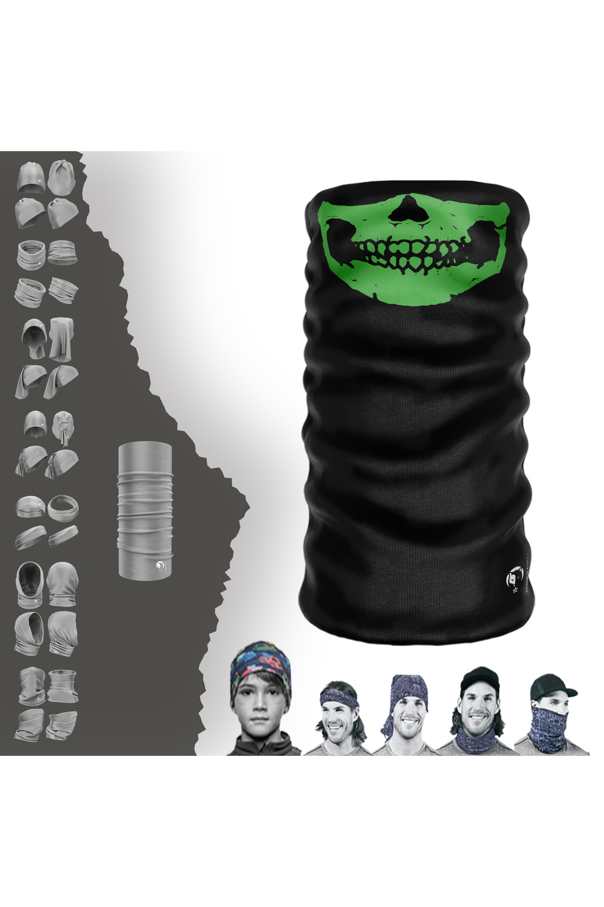 MOSSGH M O S S G H Buff Kuru Kafa Iskelet- Call Of Duty- Boyunluk Baf Yeşil