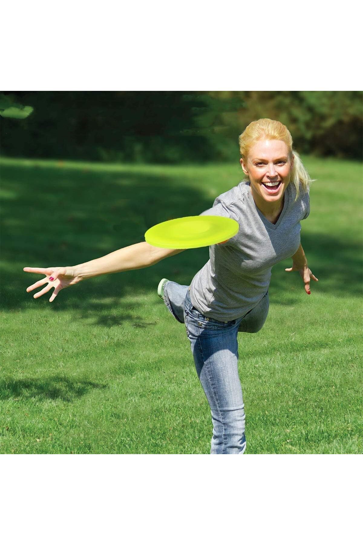 MUBX-Frisbee Throwing Disc Set of 4 24 cm Garden Beach Sand Beach Toy 3