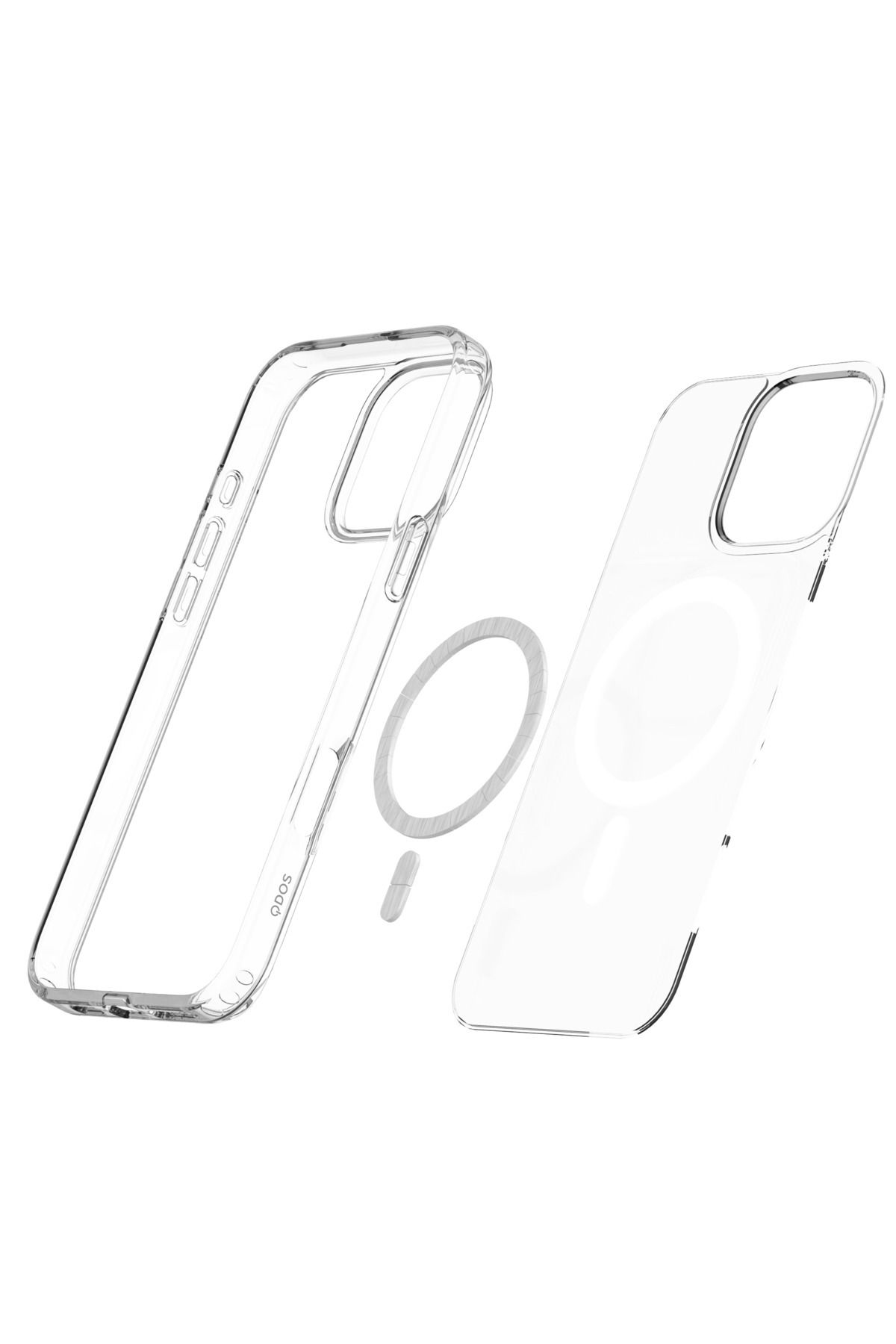 QDOS-جراب Hybrid Drop Snap لهاتف Iphone 16 Pro Max، شفاف - Magsafe، درجة عسكرية، حماية من السقوط حتى 3 أمتار. 3