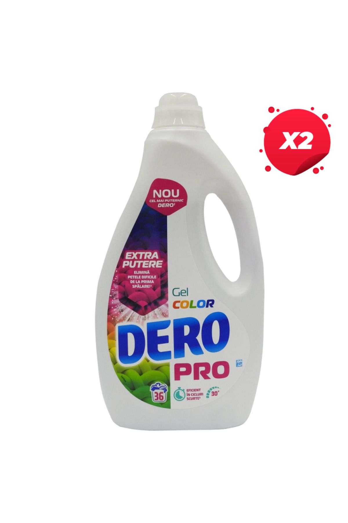 Dero X2 - Detergent Gel Dero Activ 1.8l Pentru 36 Spălări - One Size