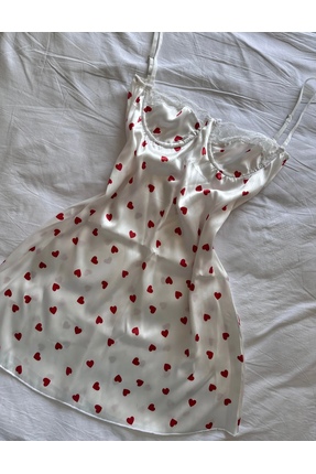 Genel Markalar Kalp detaylı gecelik (Balensiz)