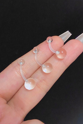 Blisse Piercing Kadın Şeffaf Antialerjik Bioplast Göbek Piercing 1 Adet