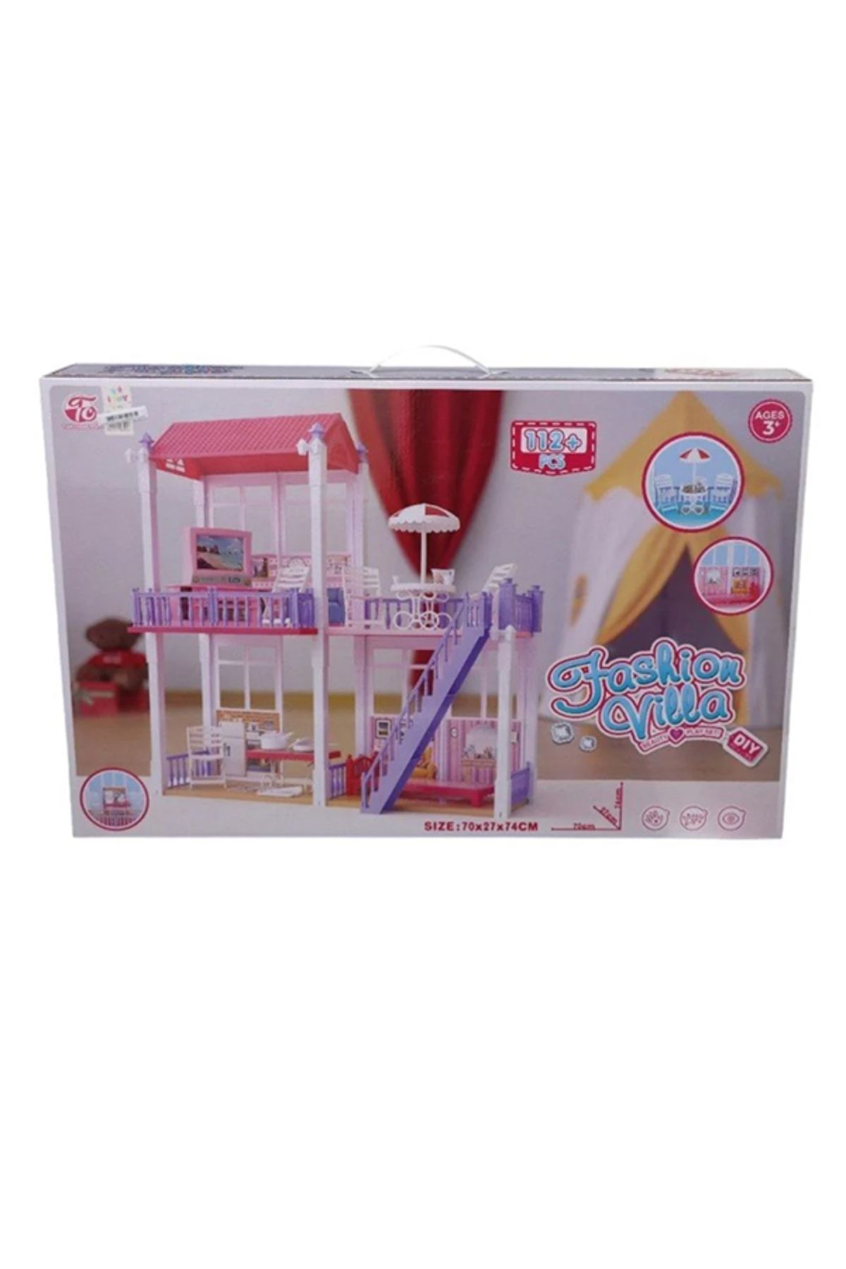 ALSAIF-Fashion Villa DIY Kids Playhouse – 2-Story Building Set 1