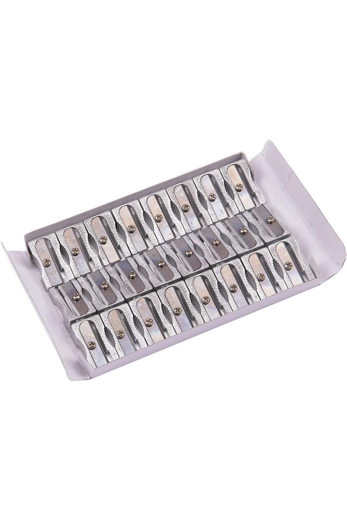 Deli-E39761 Zinc Alloy Sharpener Silver 24 pcs 4
