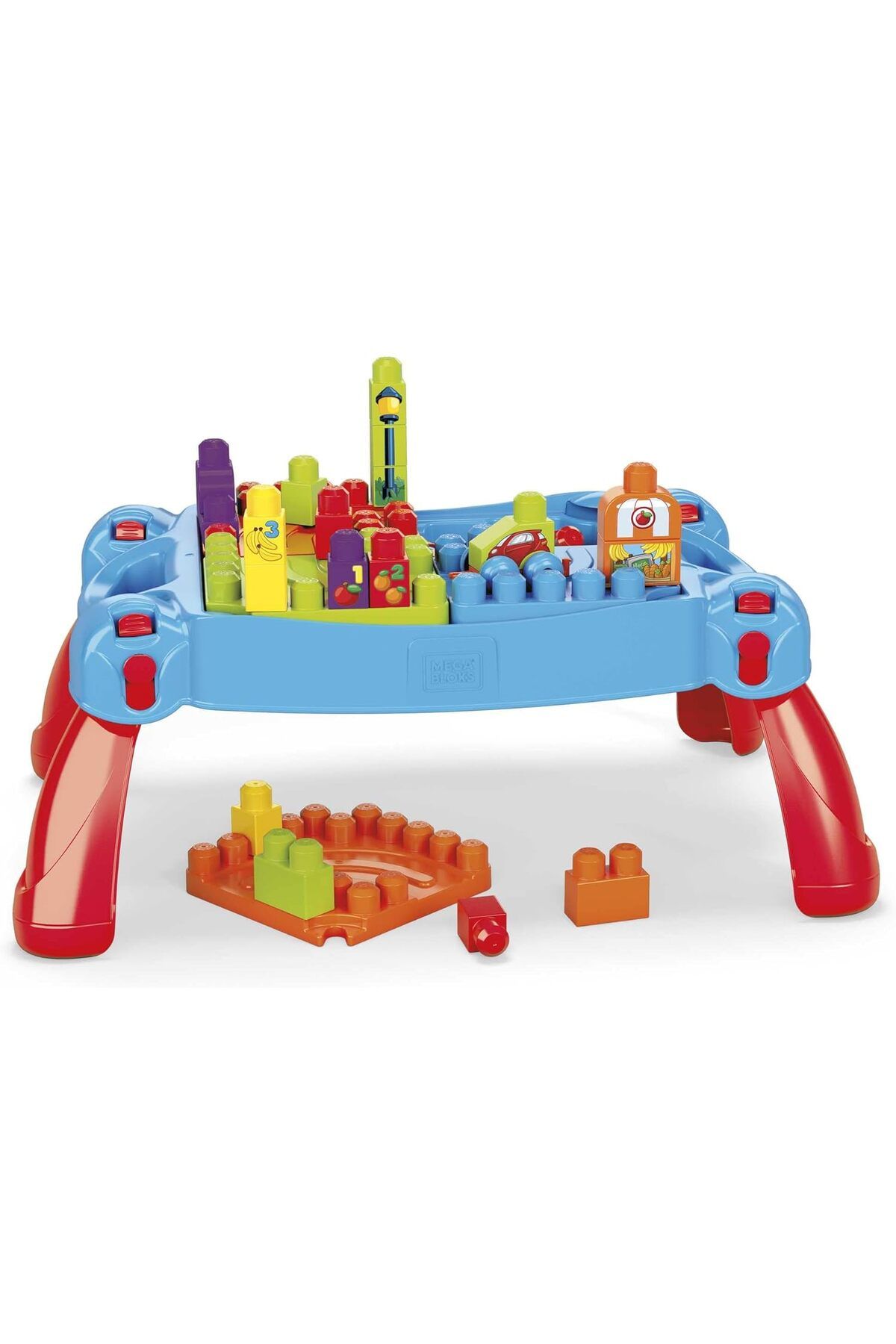 MEGA-Bloks First Builders Build 'n Learn Table with Big Building Blocks, Building Toys for Toddlers 2