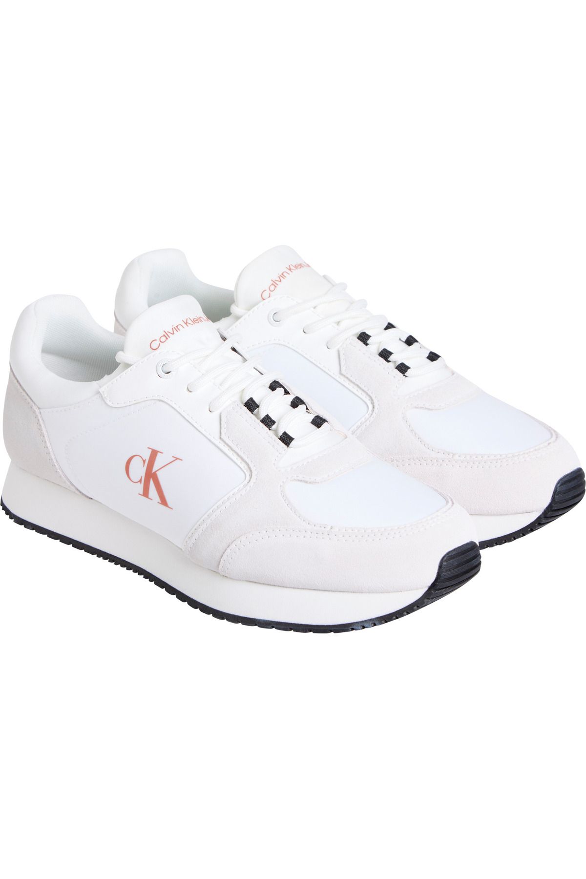 Calvin Klein-Męskie buty sportowe Cool High Sole - Kolor Gradient Leather Biało-Czerwony 2