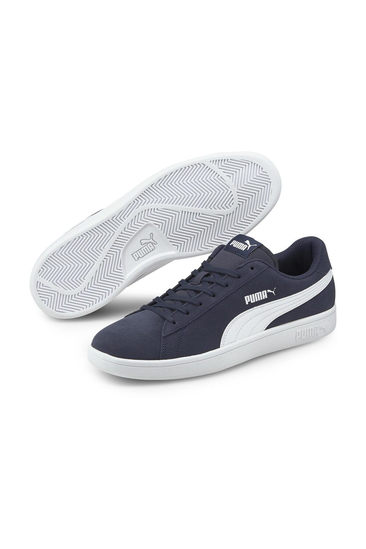 Puma-SMASH V2 Navy Blue Unisex Sneakers100325479 3