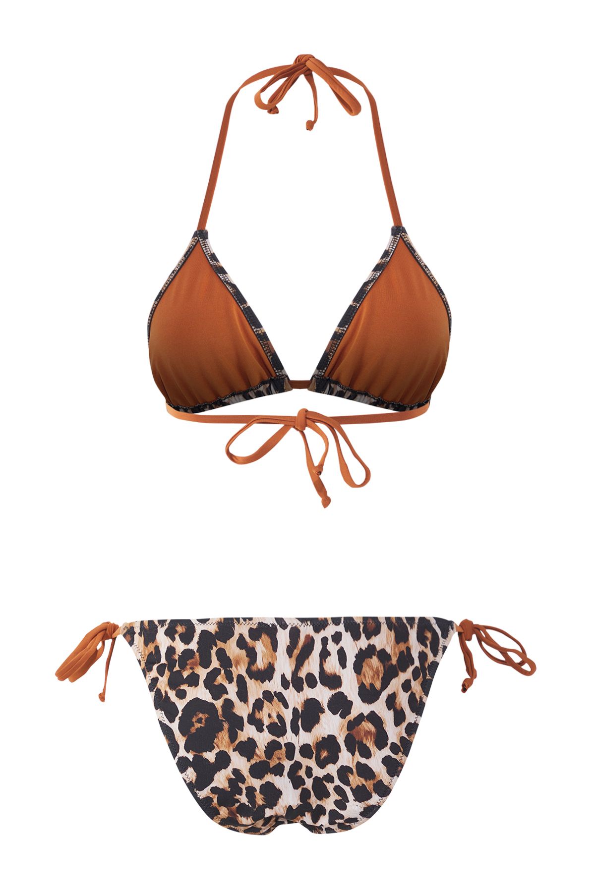 Trendyol Collection-Leopard Patterned Triangle Normal Waist Bikini Set Tbess25Bt00183 6