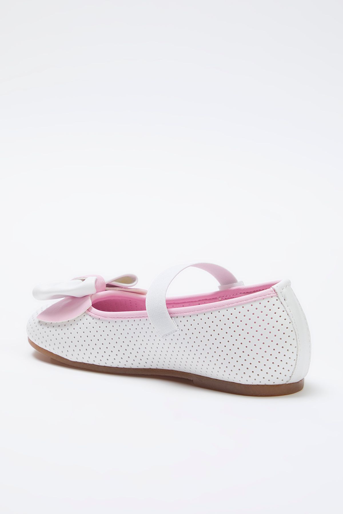 TRENDYOL SHOES-Λευκό-ροζ φιόγκο Λεπτομερείς μπαλαρίνες για κορίτσια για παιδιά TAKSS25BE00035 5