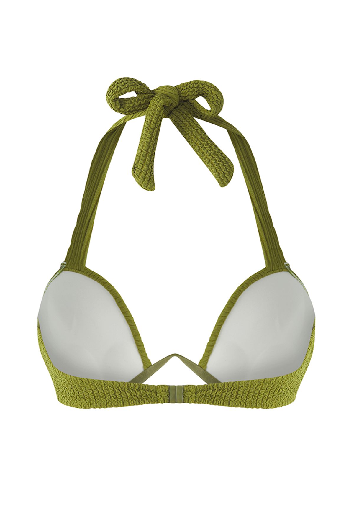 Trendyol Collection-Khaki Balkonet Reverse V Bügel Strukturiertes Bikinioberteil TBESS25BU00002 5