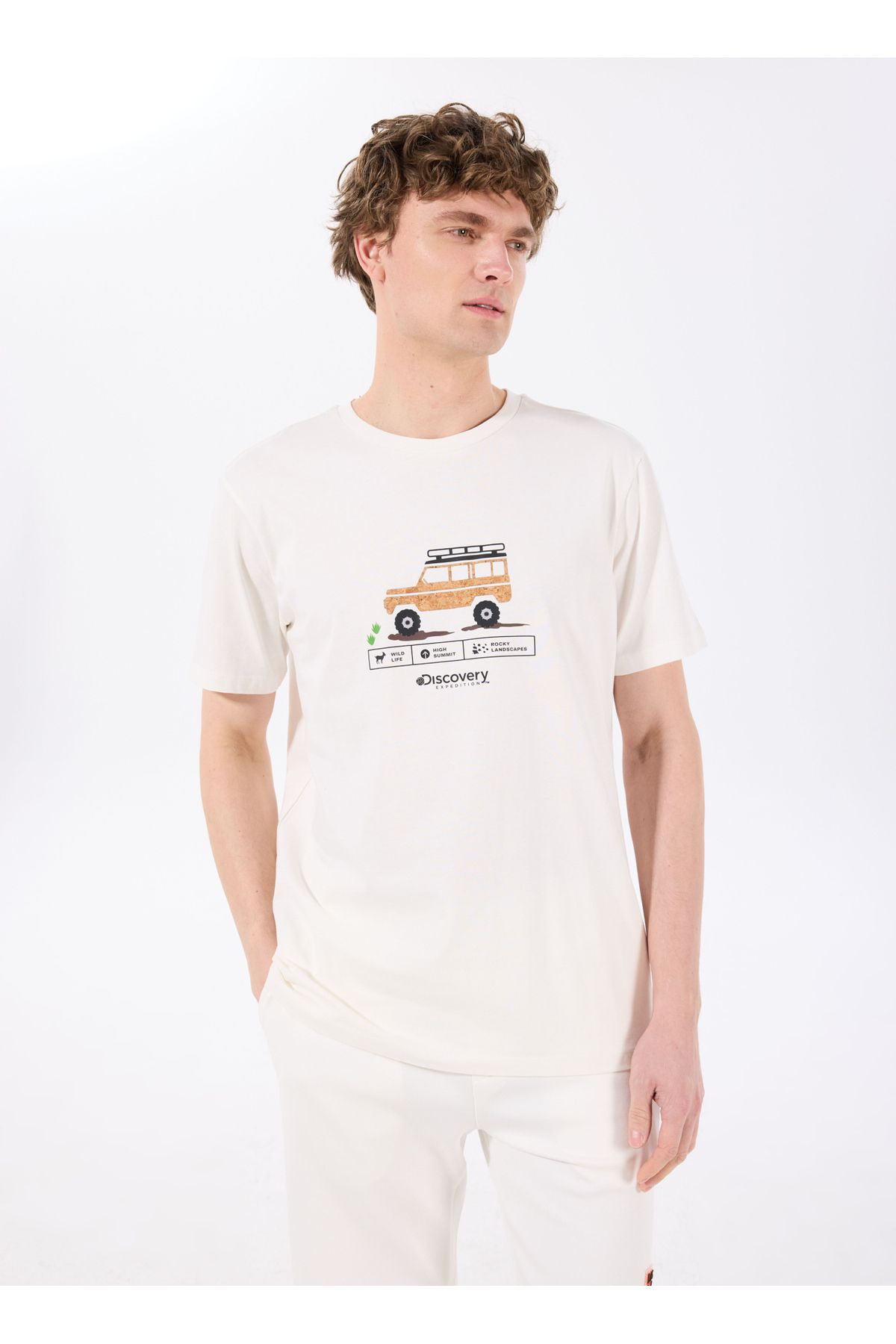 ◎Discovery EXPEDITION◎ Athleisure Round Graphic T-Shirt LC Men's Short-Sleeve T-shirts | Discovery-Expedition