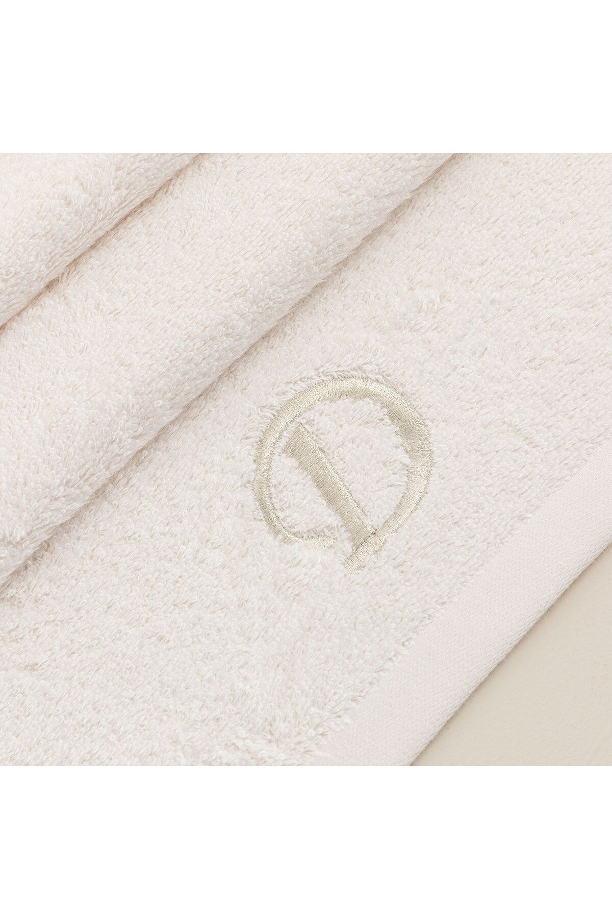 Chakra-50x90 Cm Ecru Solid Embroidered Face Towel 3