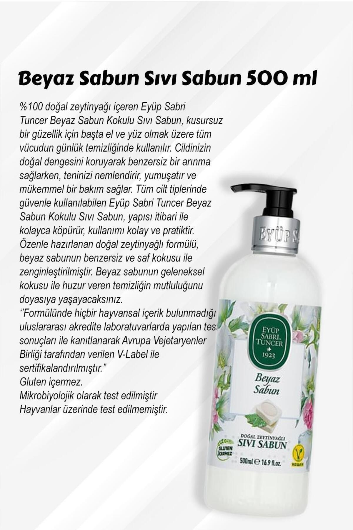 500 میلی لیتر خرید 9 پرداخت 7 صابون سفید صابون مایع و هدیه رزی Eyüp Sabri Tuncer