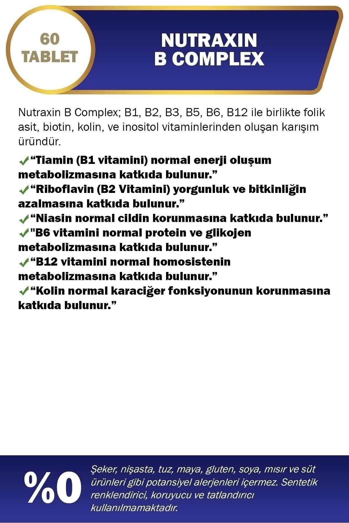 Nutraxin-B Complex Vitamin 60 Capsules 2 Pieces 2