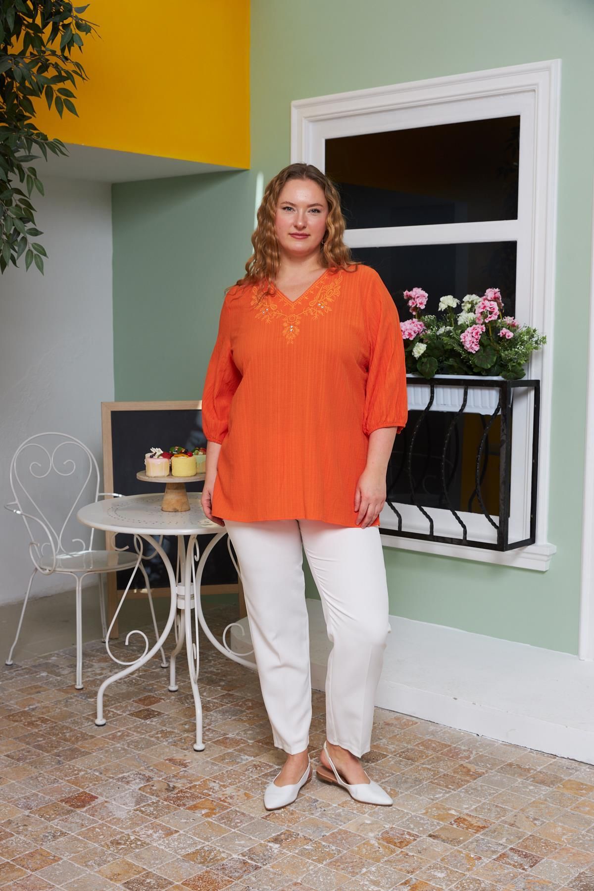 RMG-Wheat Winged Large Size Orange Chestnut T-Shirt 5