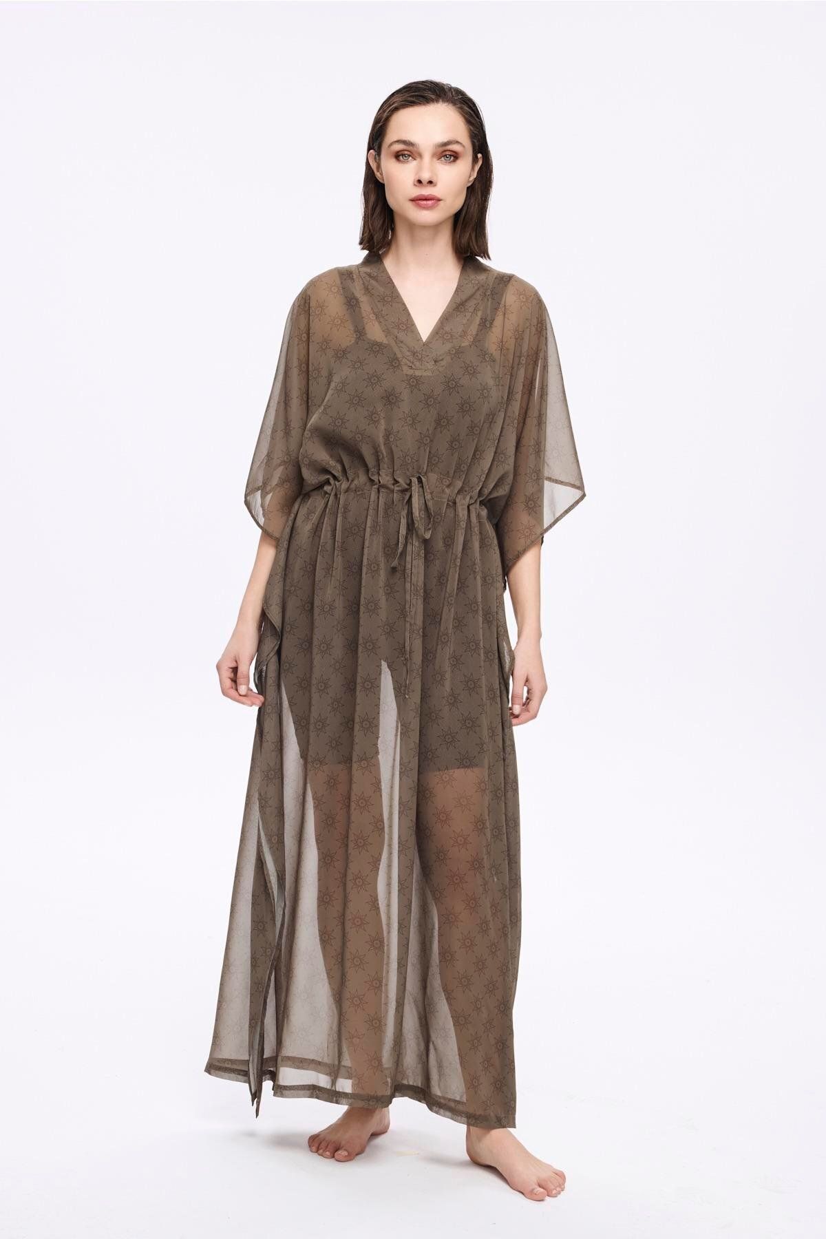 Haşema Pareo Kaki Cu Model De Soare 5051 Femeie - S/M