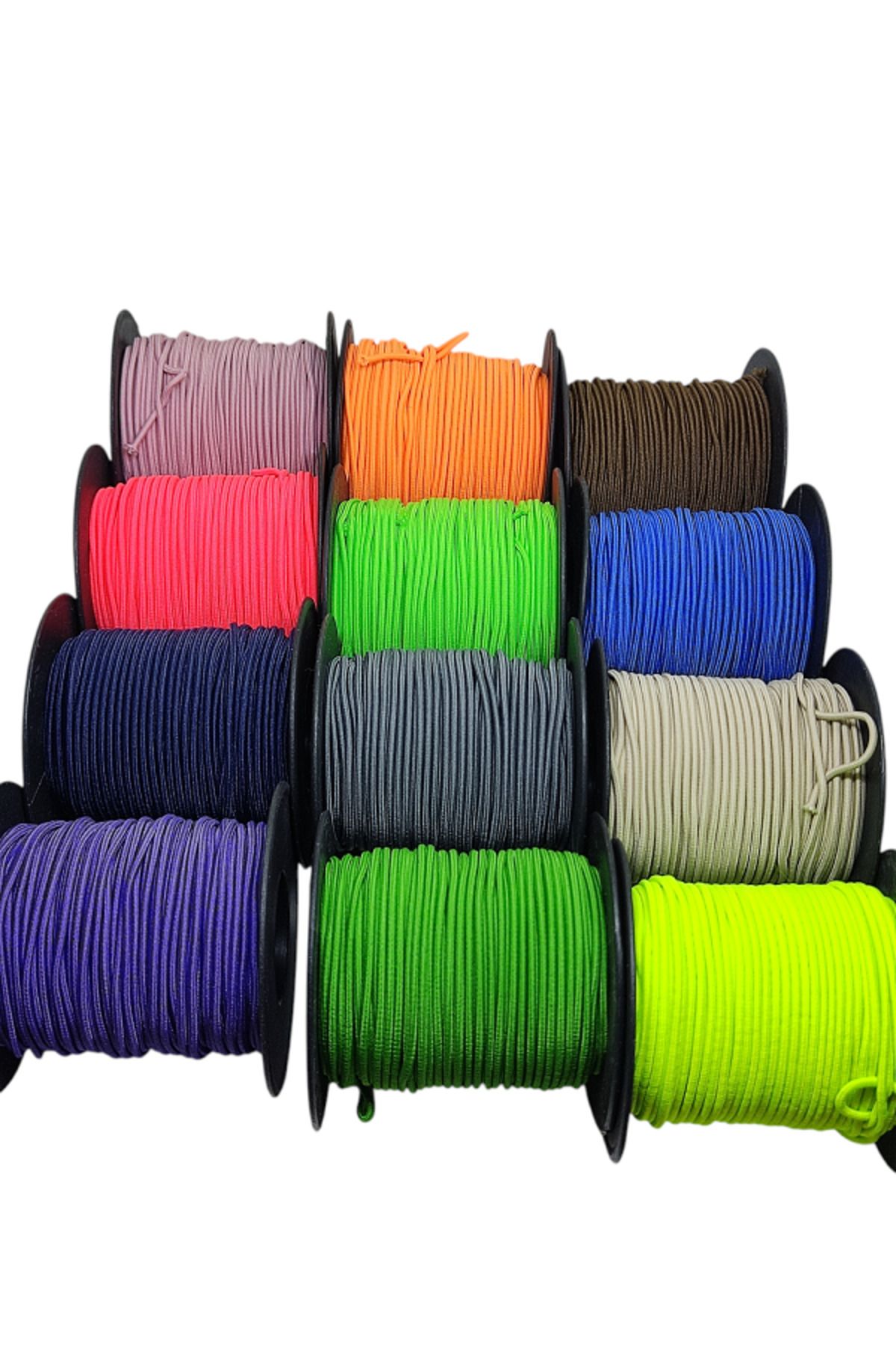 PARACORD-1.5 mm Rubber String 12 Reels Firebird 6