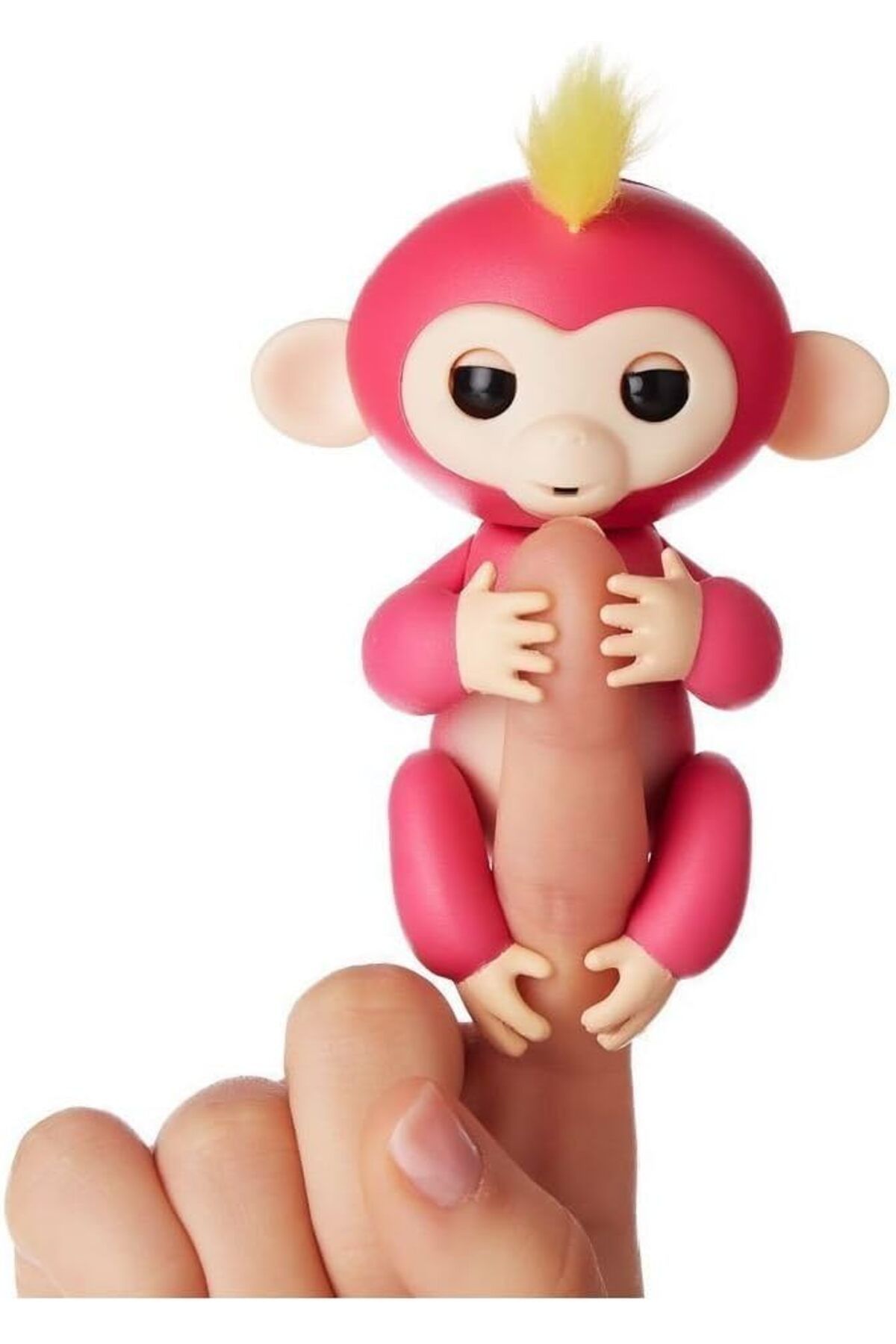 Yelajoy-Finger Monkey Toy,Interactive Baby Monkey Reacts to Touch,has a unique voice and personality,Red 1