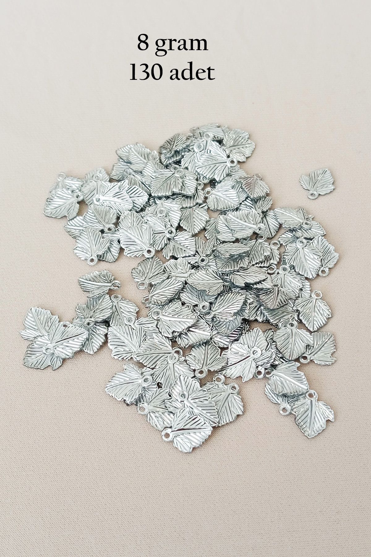 Royaleks Oya Abiye Bileklik Kolye Pleksi Metalik Plastik Pul Gümüş Renk 8 gram 130 adet - BNC507