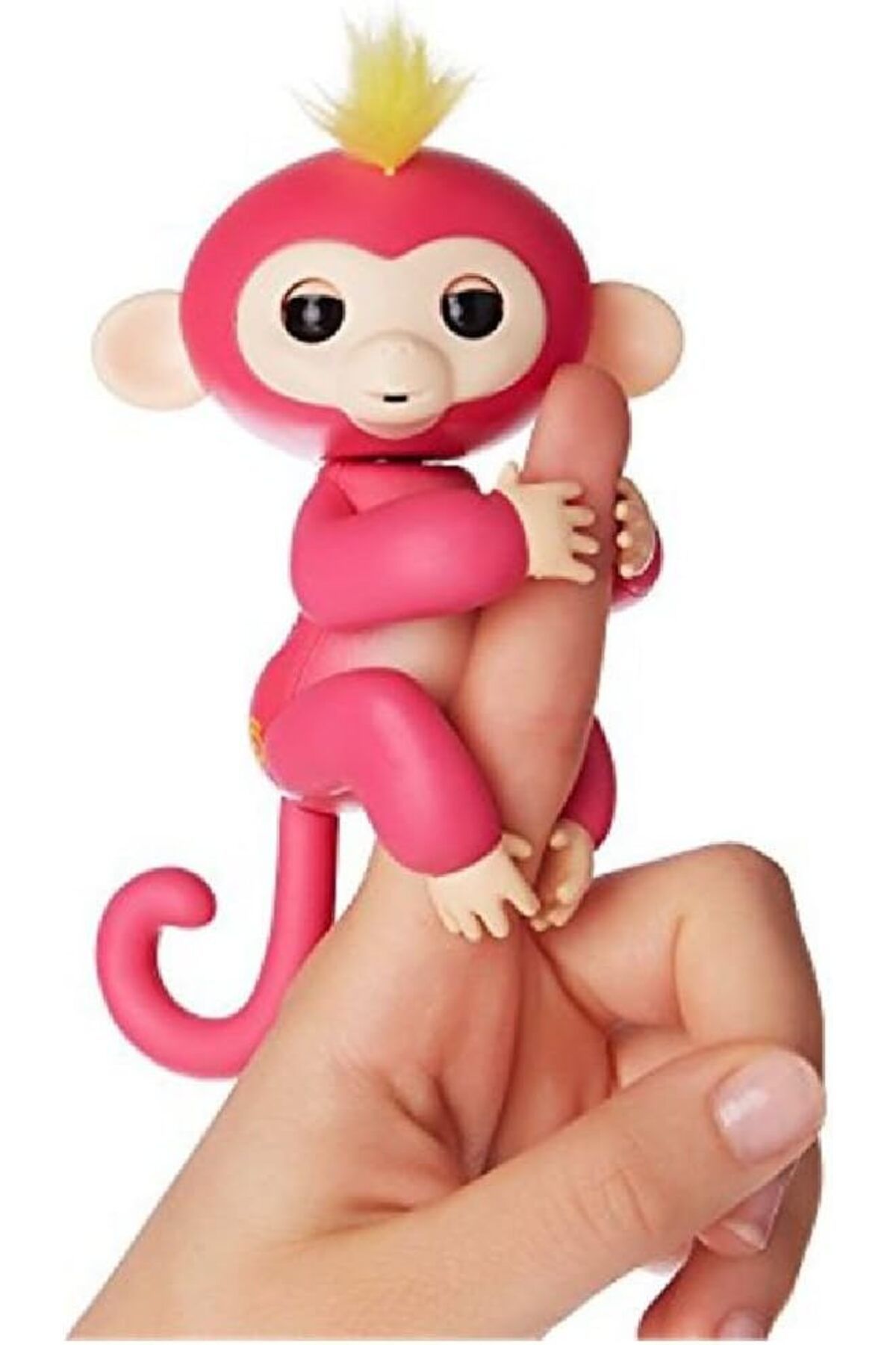Yelajoy-Finger Monkey Toy,Interactive Baby Monkey Reacts to Touch,has a unique voice and personality,Red 4