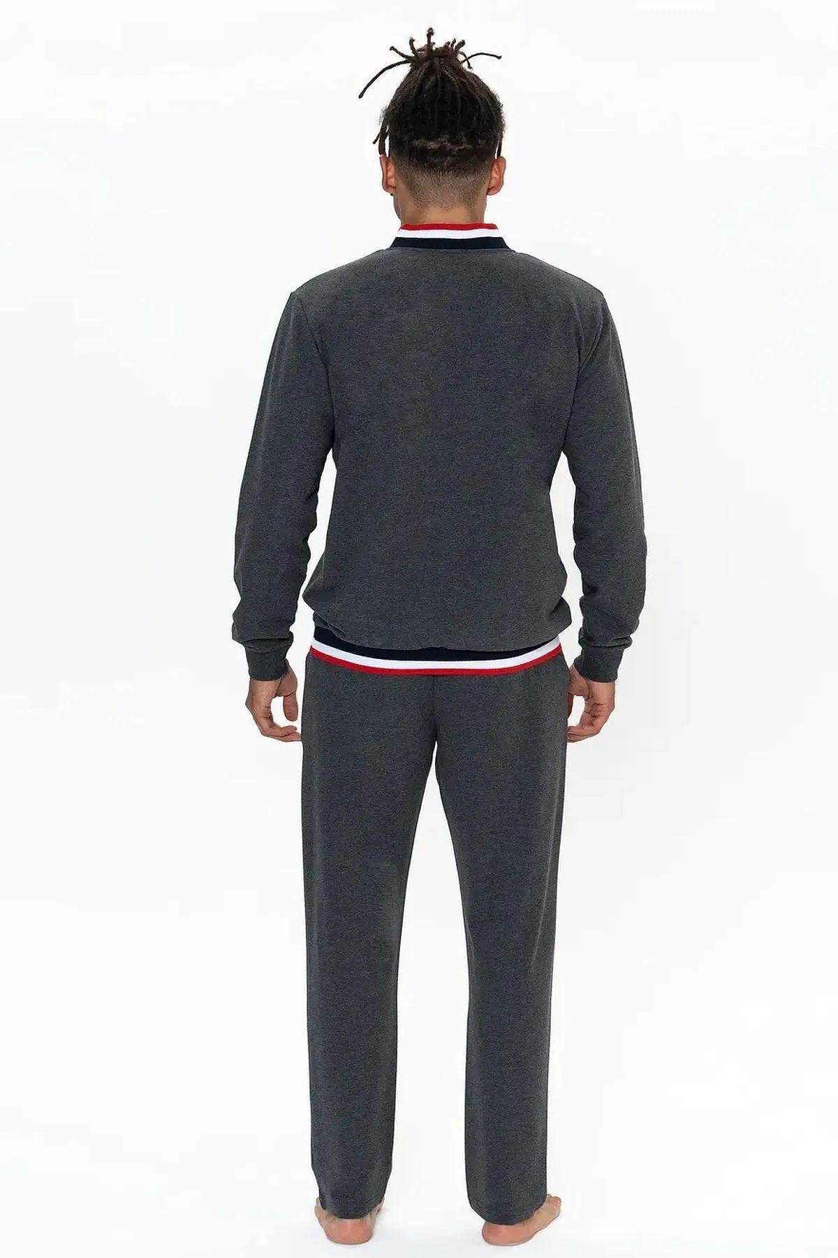 ست پیژامه و لباس خواب مردانه یقه ایستاده | یو اس پولو U.S. Polo Assn. USP18922 TR - تصویر 3
