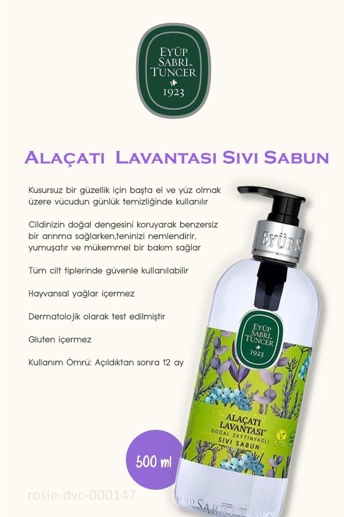 خرید 9 پرداخت 7 صابون مایع اسطوخودوس Alaçatı 500 میلی لیتر و هدیه رزی Eyüp Sabri Tuncer