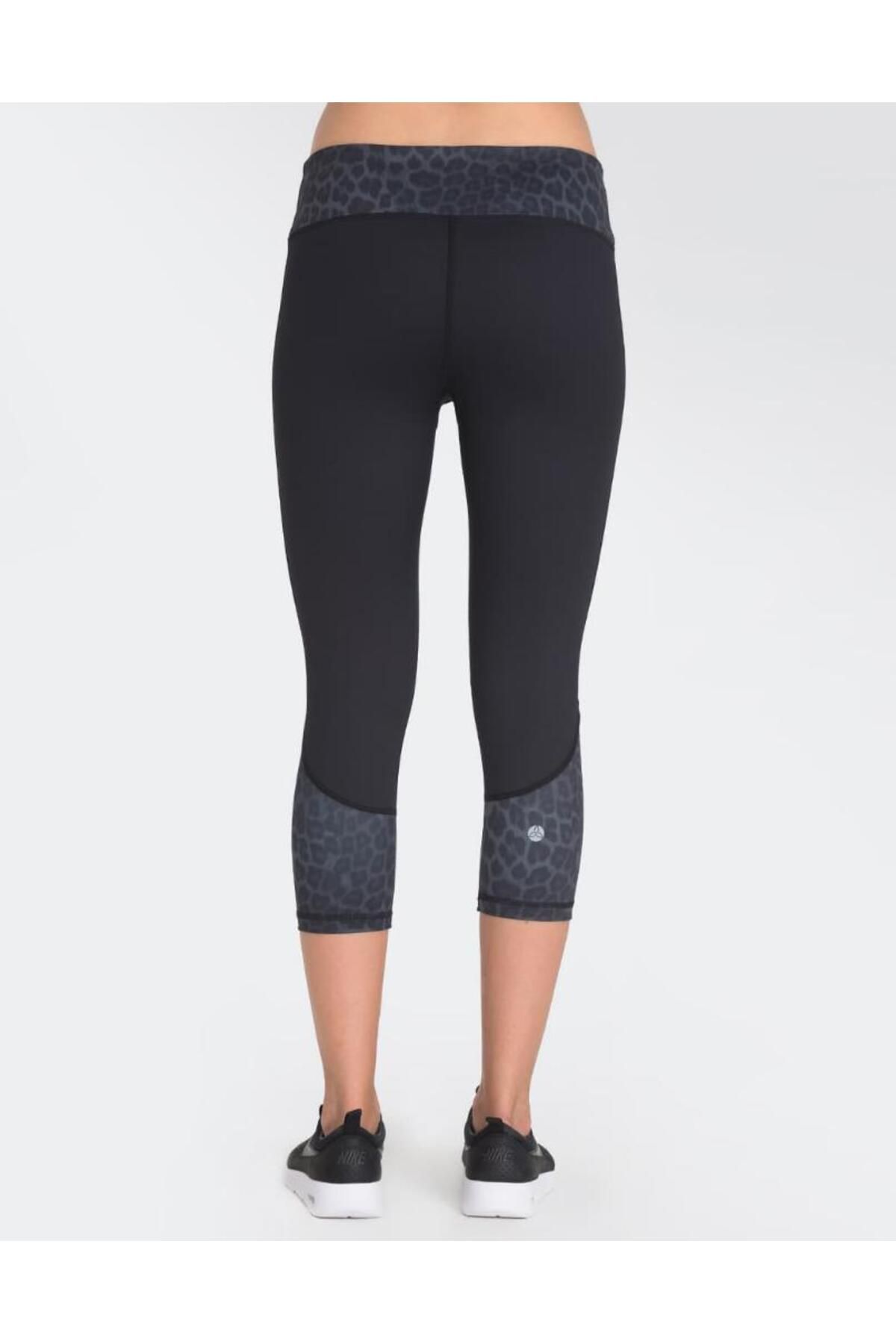 Vie Active-Chelsea Black Leopard Capri Sports Leggings 2
