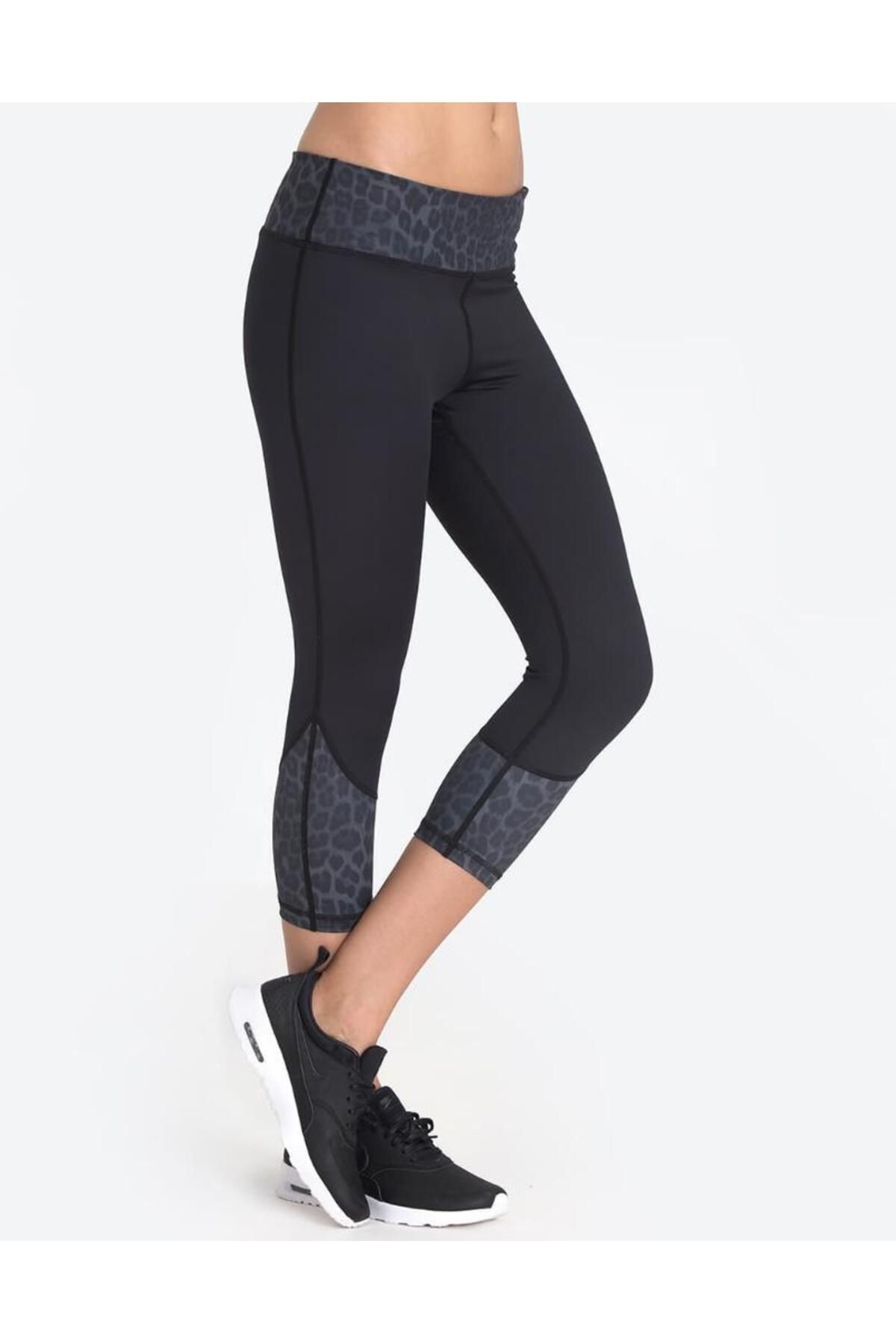 Vie Active-Chelsea Black Leopard Capri Sports Leggings 3