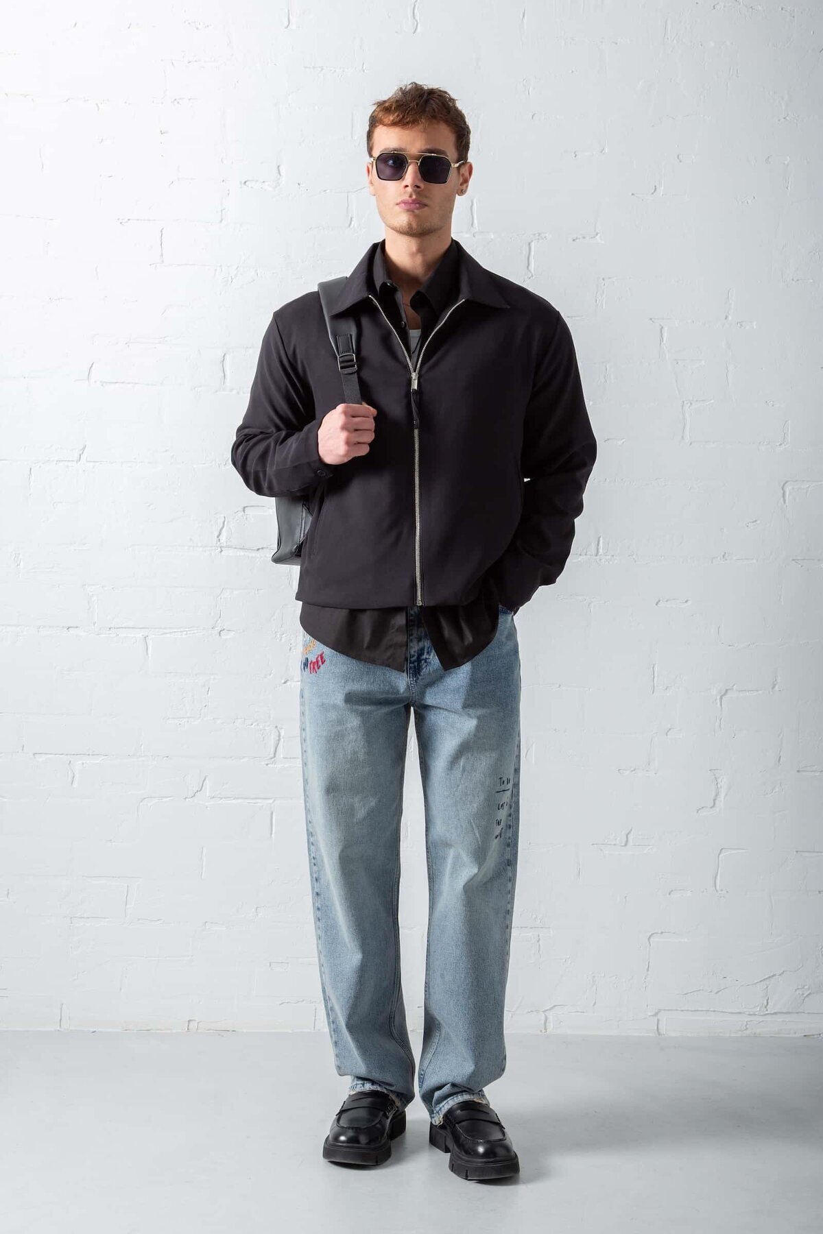 ablukaonline  Erkek Boxy Fit Rahat Ceket Siyah - Görsel 5